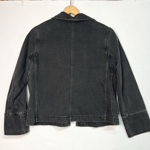 MSRP $198 Whimsy + Row Jordan Jacket Black Organic Cotton Denim Chore Coat M - Picture 2 of 9